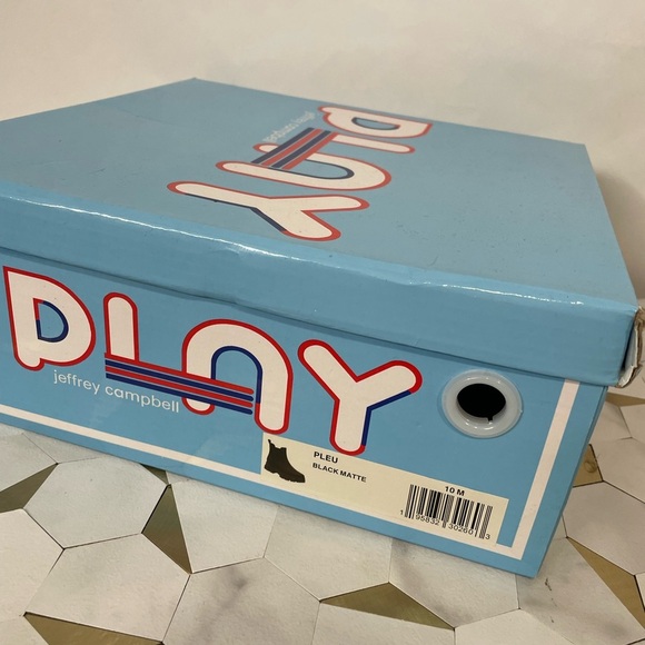 NIB W10 Jeffrey Campbell Pleu Black Matte Chunky Platform Chelsea Ankle Boots - Picture 12 of 12